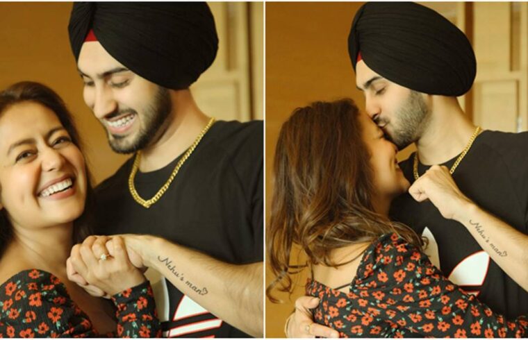 सिंगर नेहा कक्कड़ ने किस करते हुए पति रोहनप्रीत के साथ मनाया 'Valentine's Day'