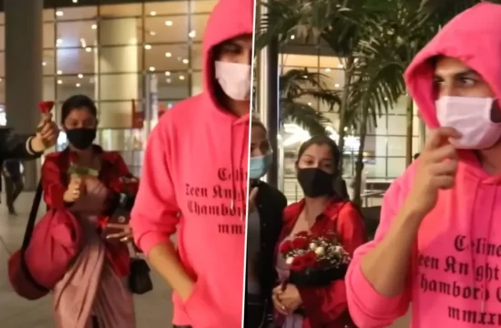 कार्तिक आर्यन को गुलाब देकर एयरपोर्ट पर एक लड़की ने किया अपने प्यार का इजहार, शर्म से लाल हुए एक्टर