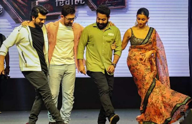 अरे...यह क्या साउथ सुपरस्टार जूनियर एनटीआर और राम चरण ने आमिर खान को सिखाया डांस