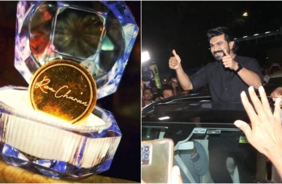 फिल्म आरआरआर की ब्लॉकबस्टर की ख़ुशी में रामचरण ने अपने क्रू मेंबर्स को बांटें सोने के सिक्के